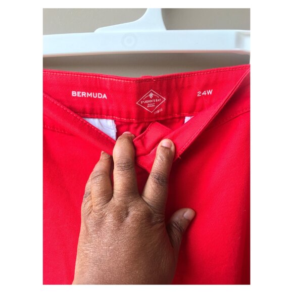 St John's Bay Red Bermuda Shorts Size 24W - Picture 4 of 4